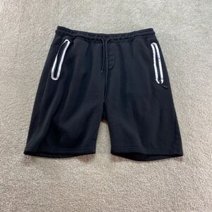 Brooklyn Cloth The Knit Short Mens XL Black Athletic Fleece Zipper Pockets